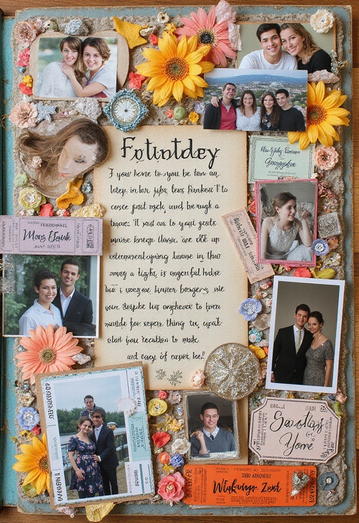 25+ 18th Birthday Scrapbook Ideas for a Special Milestone 9 25+ 18th Birthday Scrapbook Ideas for a Special Milestone - 3. Friends and Memories Collage