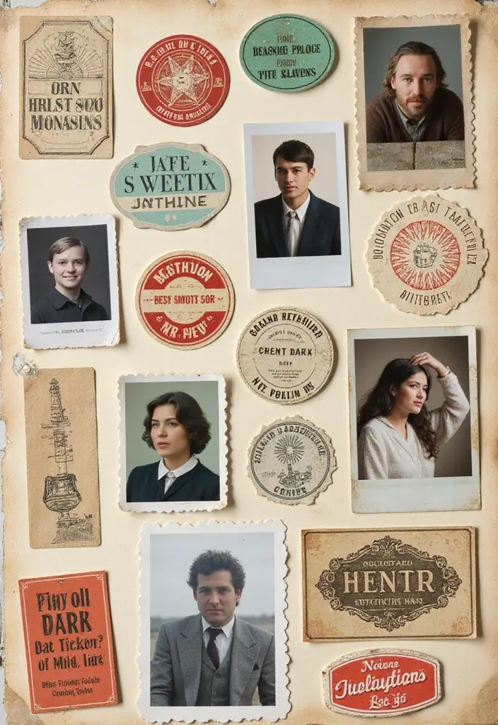 25+ Aesthetic Scrapbook Ideas That Are Pinterest-Perfect - 15. Vintage-style Stickers