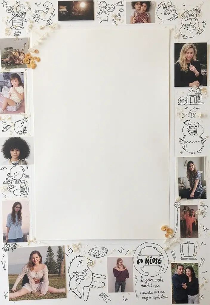 25+ Aesthetic Scrapbook Ideas That Are Pinterest-Perfect - 18. Simple Sketches and Doodles