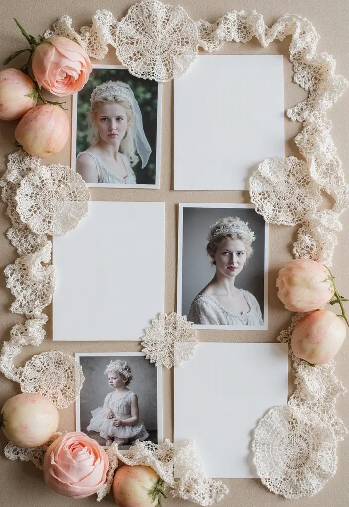 25+ Aesthetic Scrapbook Ideas That Are Pinterest-Perfect - 3. Lace and Doilies Accents