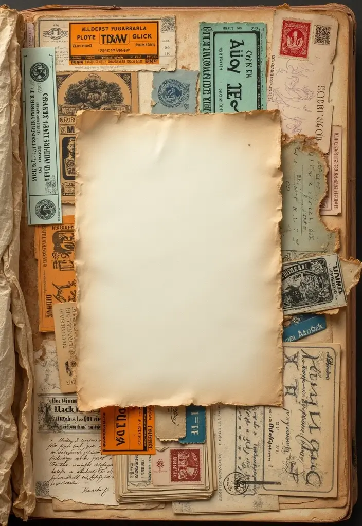 25+ Aesthetic Scrapbook Ideas That Are Pinterest-Perfect - 4. Vintage Ephemera Collection