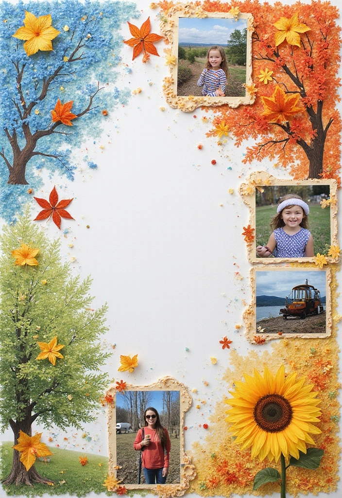 25+ “All About Me” Scrapbook Ideas for a Personal Touch - 13. Seasons of Fun
