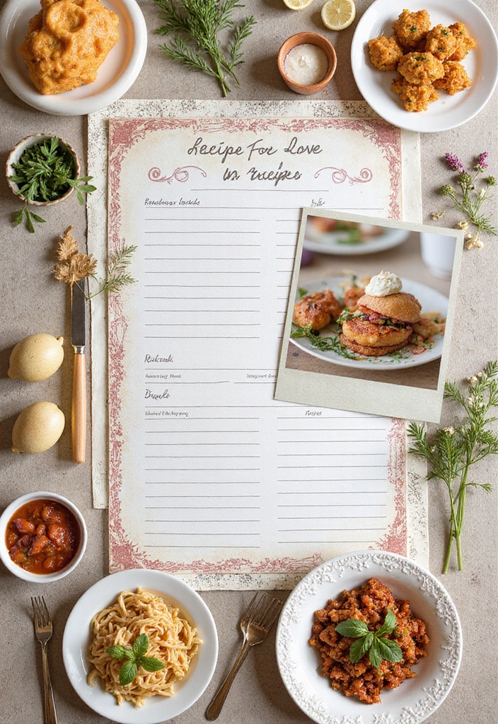 25+ Anniversary Scrapbook Ideas to Relive Your Love Story - 8. Recipe for Love