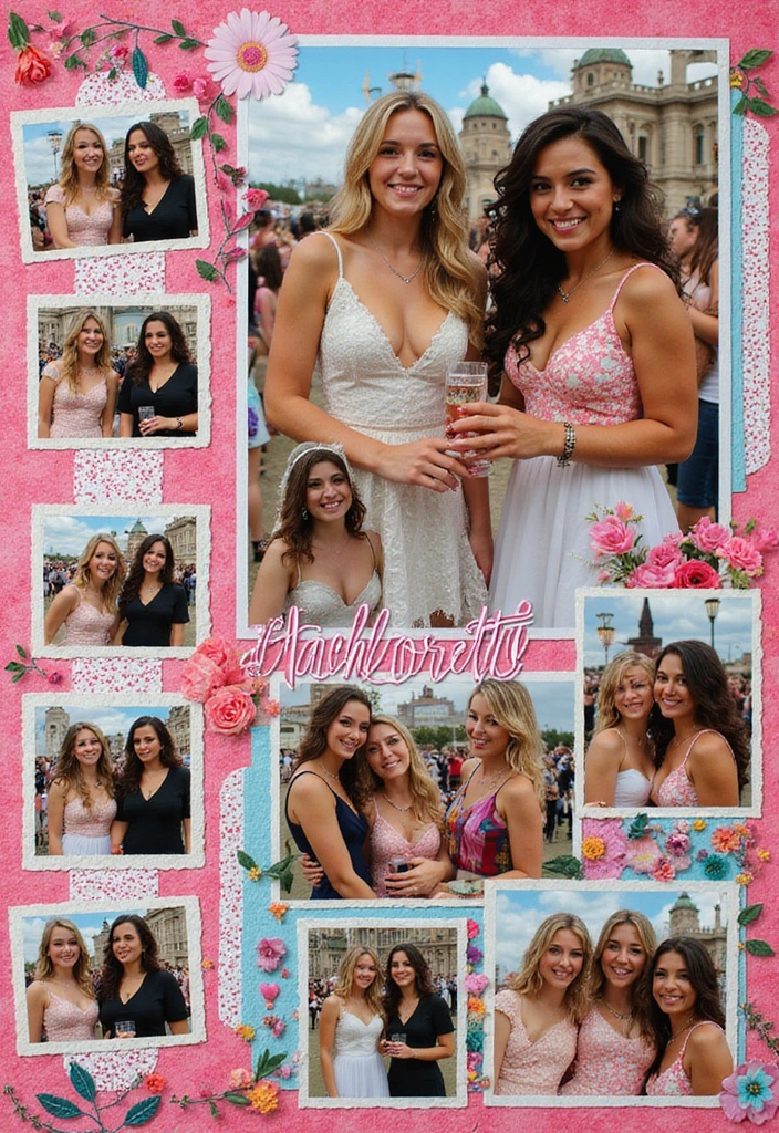 25+ Bachelorette Scrapbook Ideas for Fun Bridal Memories - 1. Fun Photo Collage