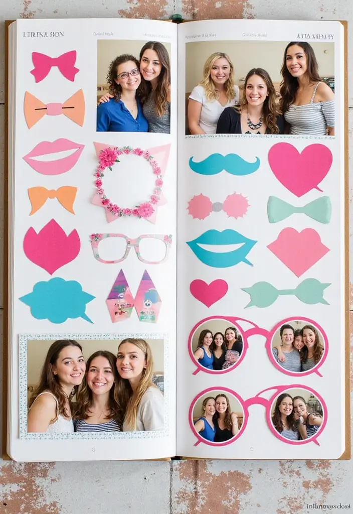 25+ Bachelorette Scrapbook Ideas for Fun Bridal Memories - 12. DIY Photo Booth Props