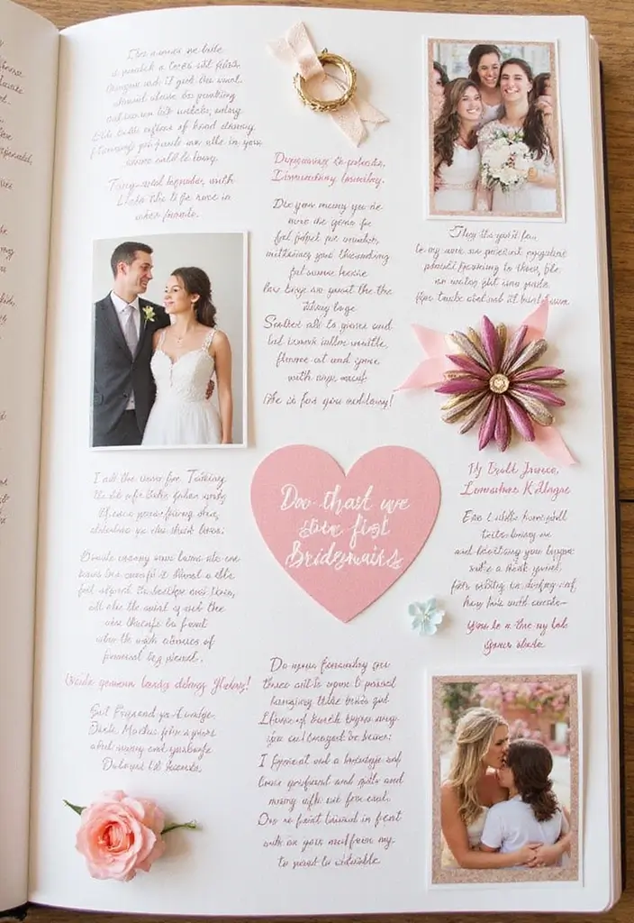 25+ Bachelorette Scrapbook Ideas for Fun Bridal Memories - 13. Sweetheart Messages