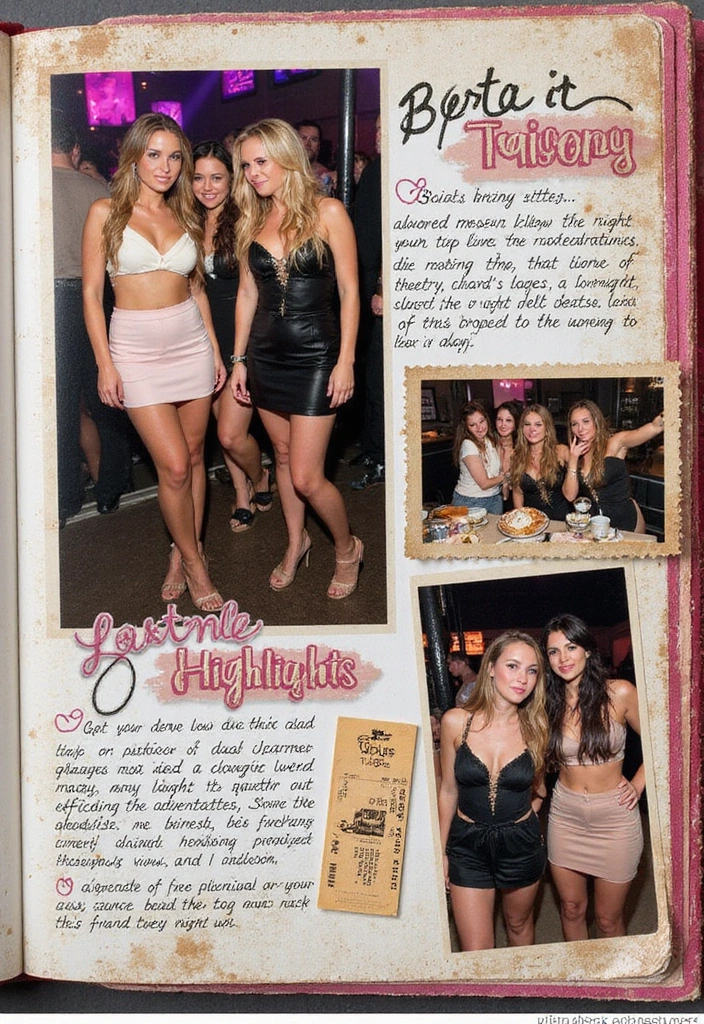 25+ Bachelorette Scrapbook Ideas for Fun Bridal Memories - 20. Highlighting the Night Out
