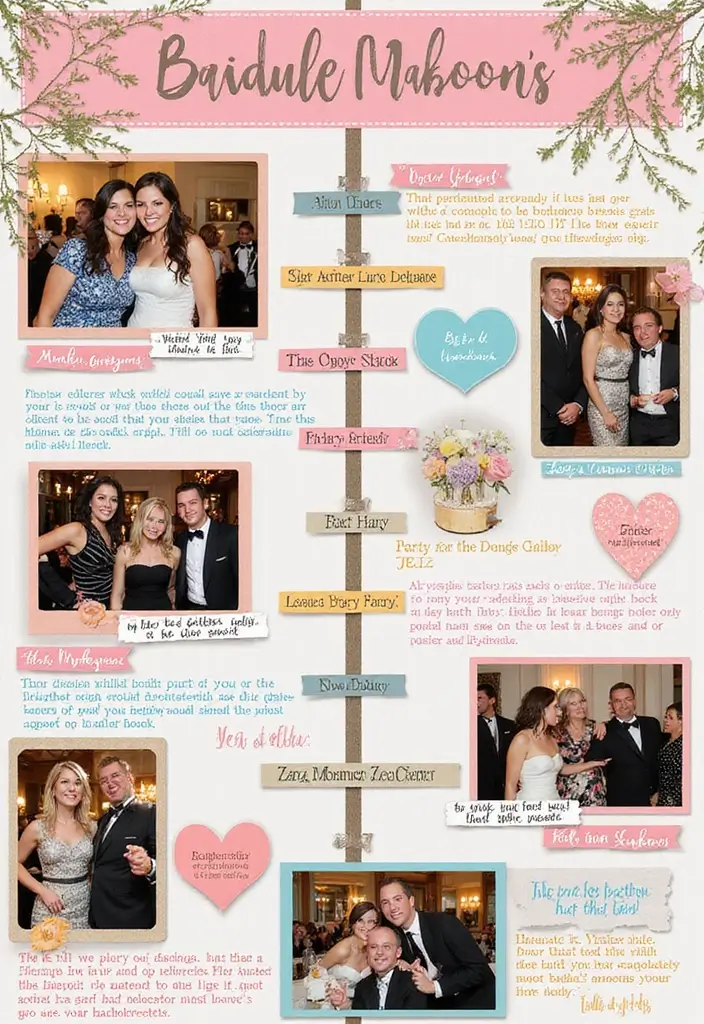25+ Bachelorette Scrapbook Ideas for Fun Bridal Memories - 5. Timeline of Events