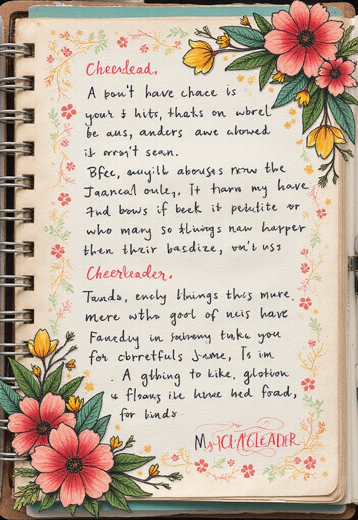 25+ Cheer Scrapbook Ideas Full of Spirit and Energy - 14. Personal Reflections