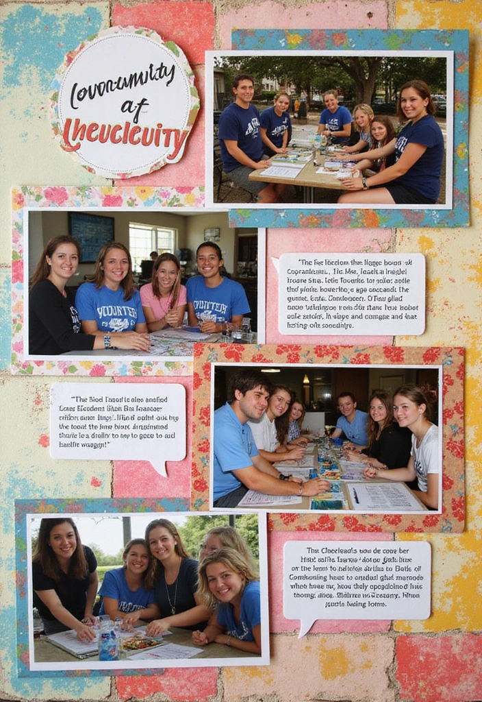 25+ Cheer Scrapbook Ideas Full of Spirit and Energy - 16. Community Involvement