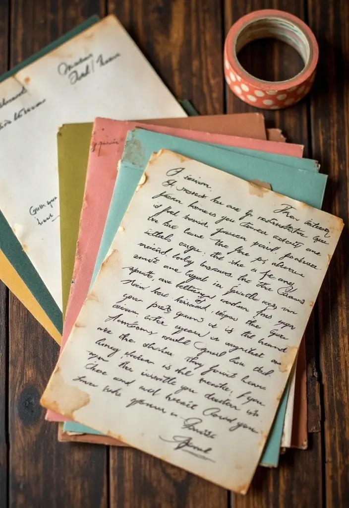 25+ Childhood Scrapbook Ideas That Bring Back Sweet Memories - 2. Handwritten Letters to Your Younger Self