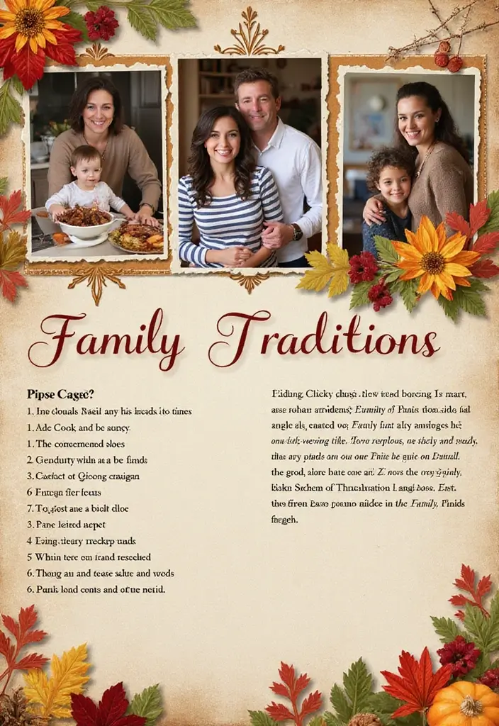 25+ Childhood Scrapbook Ideas That Bring Back Sweet Memories - 25. Celebrating Family Traditions