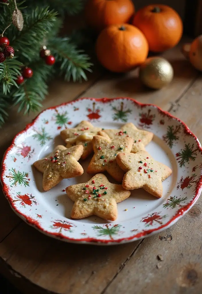 25+ Christmas Pottery Painting Ideas for Festive Fun - 10. Festive Cookie Platters