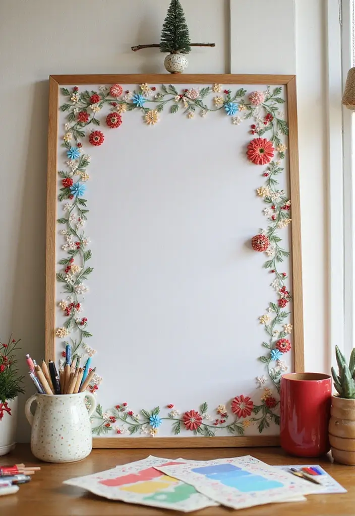 25+ Christmas Pottery Painting Ideas for Festive Fun - 12. Holiday Memo Boards