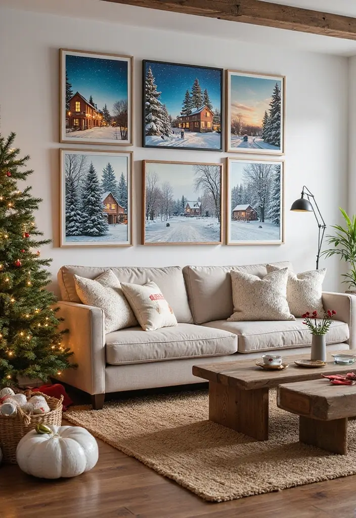 25+ Christmas Pottery Painting Ideas for Festive Fun - 25. DIY Holiday Wall Art