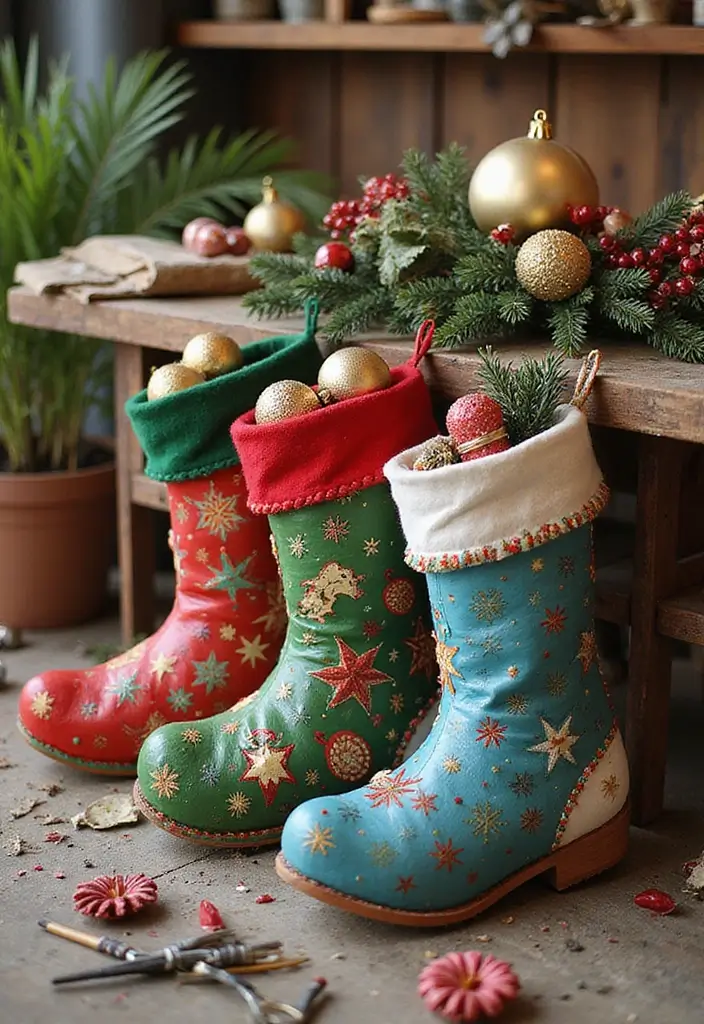 25+ Christmas Pottery Painting Ideas for Festive Fun - 5. Personalized Stockings
