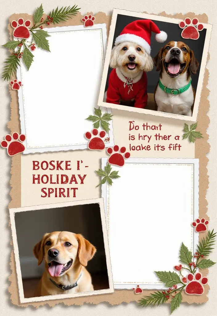25+ Christmas Scrapbook Ideas to Treasure Holiday Memories - 11. Pets in Holiday Spirit