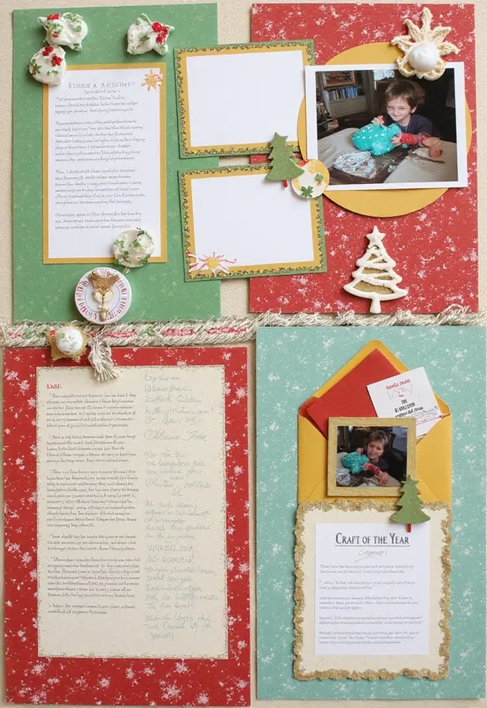 25+ Christmas Scrapbook Ideas to Treasure Holiday Memories - 12. Christmas Crafts Gallery