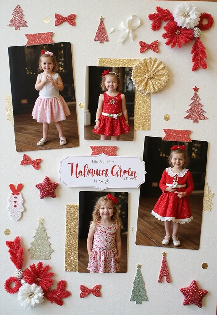 25+ Christmas Scrapbook Ideas to Treasure Holiday Memories - 14. Holiday Fashion Show Page