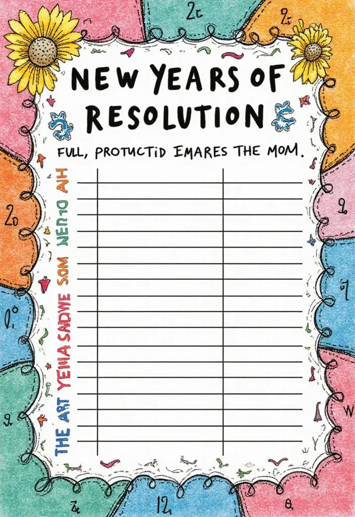 25+ Christmas Scrapbook Ideas to Treasure Holiday Memories - 16. New Year's Resolutions Page