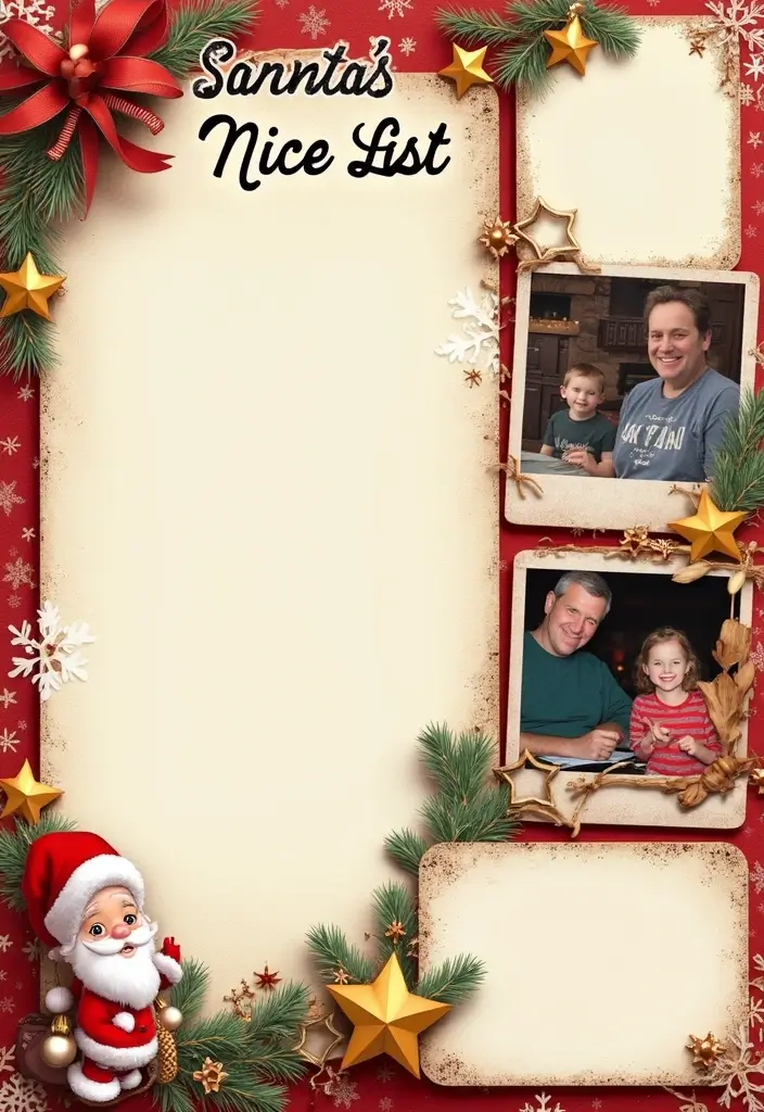 25+ Christmas Scrapbook Ideas to Treasure Holiday Memories - 17. Santa’s Nice List