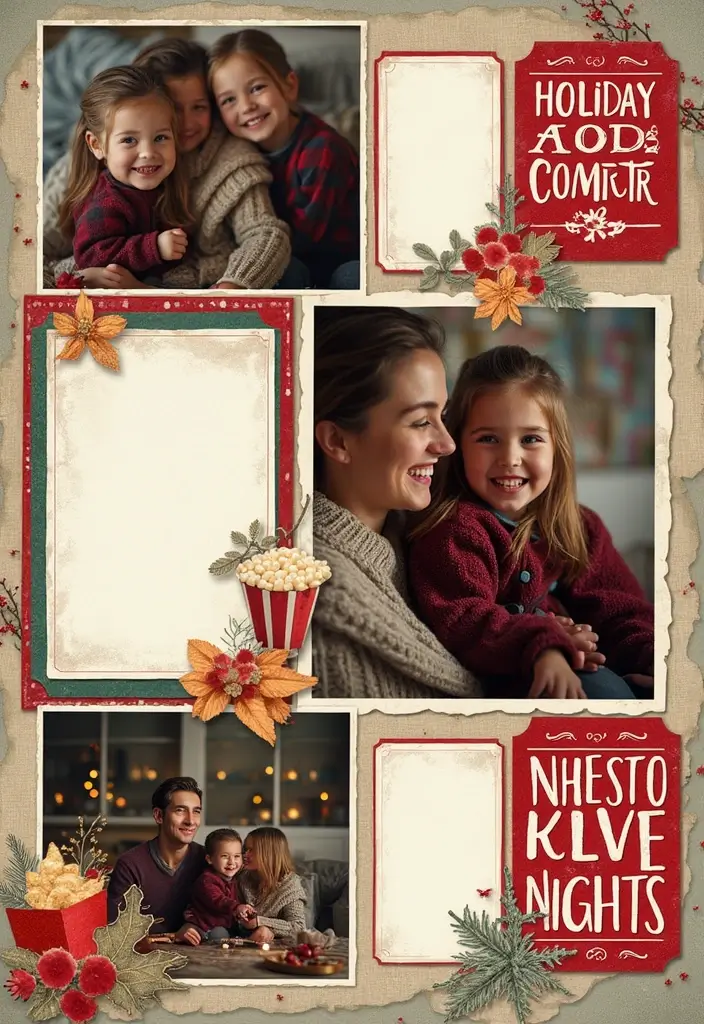 25+ Christmas Scrapbook Ideas to Treasure Holiday Memories - 21. Holiday Movie Night