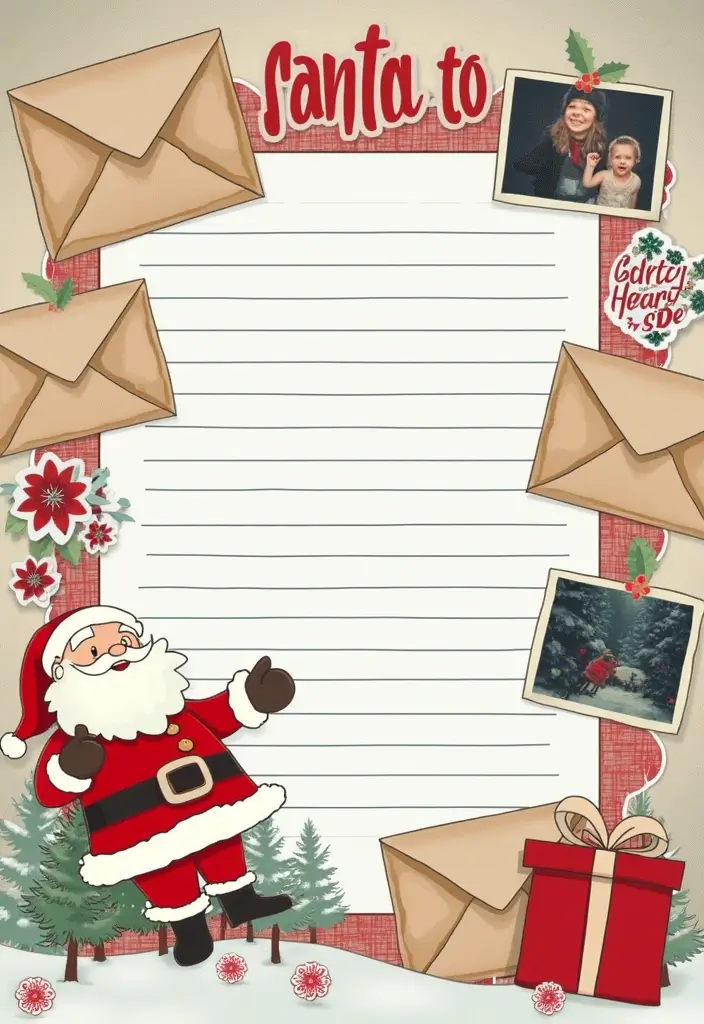 25+ Christmas Scrapbook Ideas to Treasure Holiday Memories - 24. Letter to Santa Page
