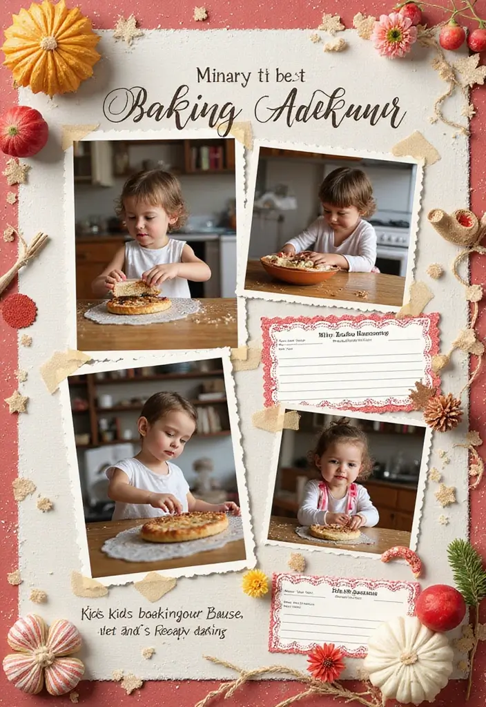 25+ Christmas Scrapbook Ideas to Treasure Holiday Memories - 4. Festive Baking Adventure