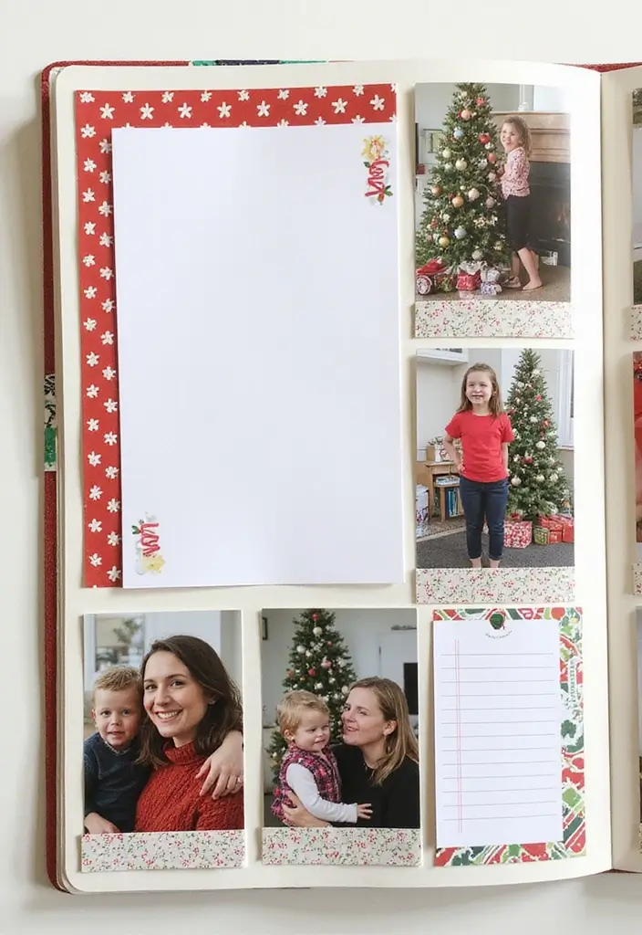 25+ Christmas Scrapbook Ideas to Treasure Holiday Memories - 5. Christmas Card Showcase