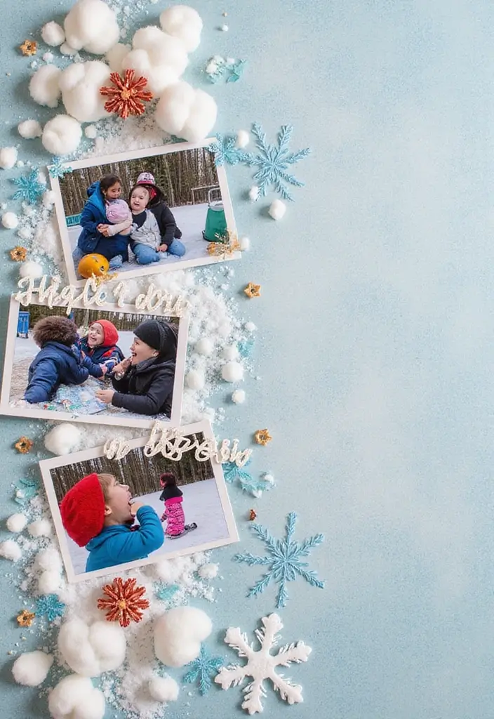 25+ Christmas Scrapbook Ideas to Treasure Holiday Memories - 8. Snow Day Fun