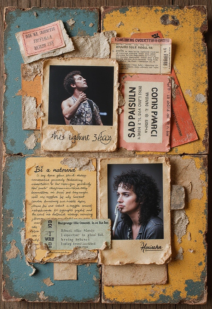 25+ Concert Scrapbook Ideas for Music Lovers - 4. Themed Backgrounds