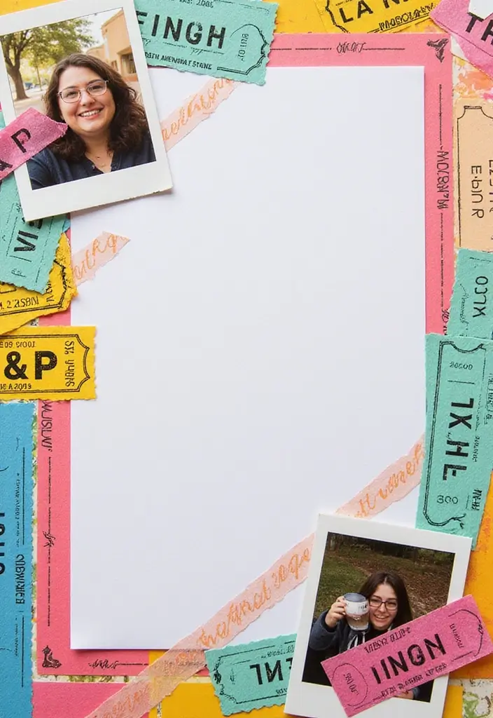 25+ Concert Scrapbook Ideas for Music Lovers - 7. Colorful Washi Tape Borders