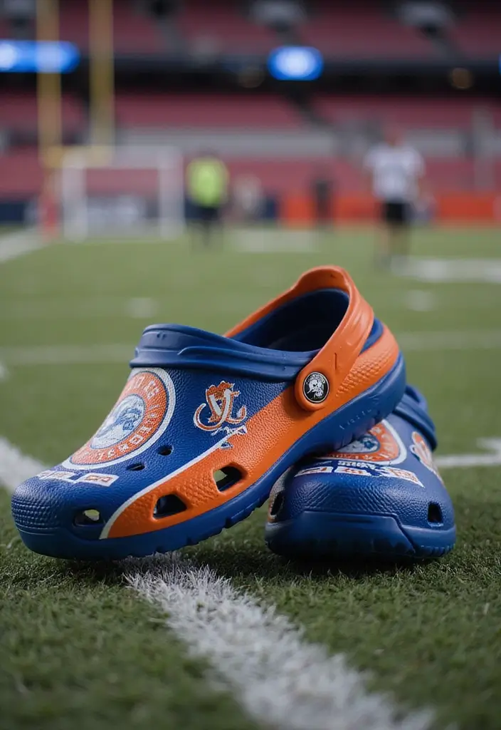 25+ Crocs Painting Ideas That’ll Make You Stand Out - 15. Sports Team Pride
