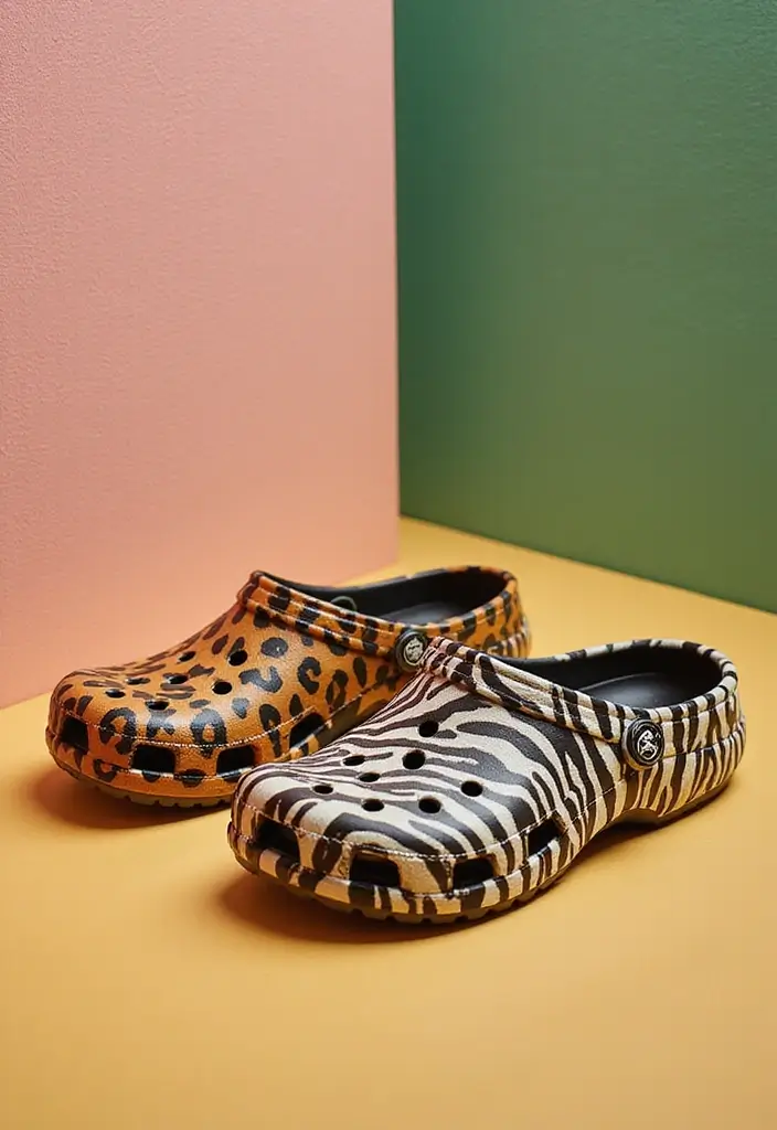 25+ Crocs Painting Ideas That’ll Make You Stand Out - 3. Animal Prints