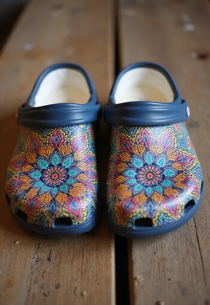 25+ Crocs Painting Ideas That’ll Make You Stand Out - 6. Mandala Patterns