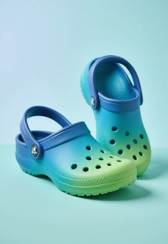 25+ Crocs Painting Ideas That’ll Make You Stand Out - 8. Ombre Effect