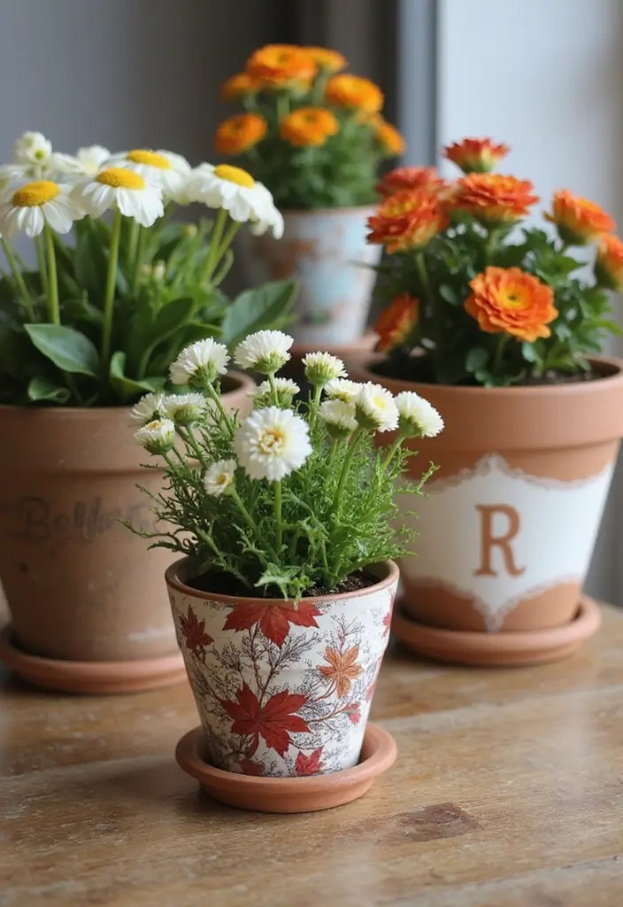 25+ DIY Flower Pot Painting Ideas for Indoor Charm - 10. Seasonal Themes