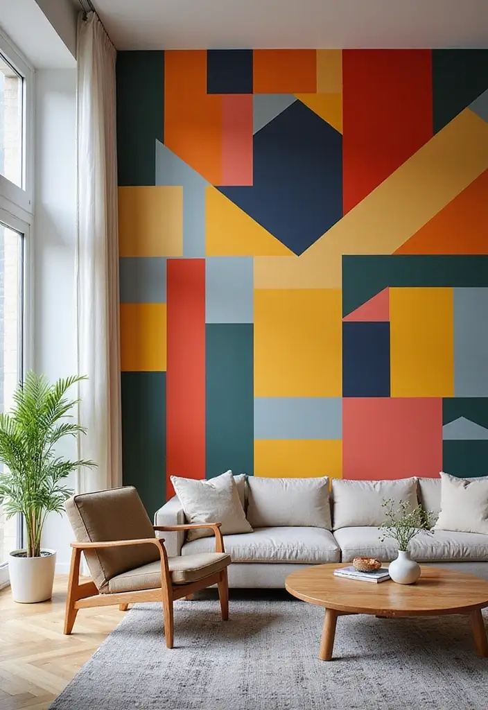 25+ DIY Painting Ideas for Every Room in Your Home - 2. Geometric Patterns