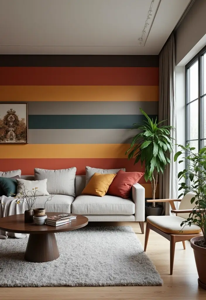 25+ DIY Painting Ideas for Every Room in Your Home - 5. Striped Accent Walls