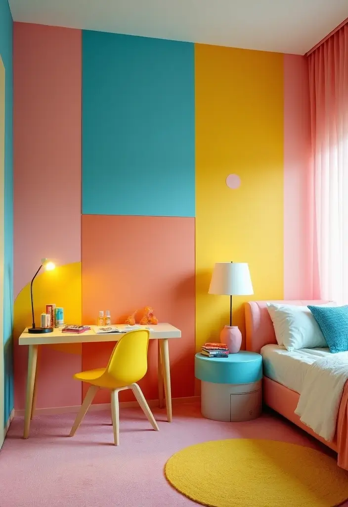 25+ DIY Painting Ideas for Every Room in Your Home - 7. Color Blocking