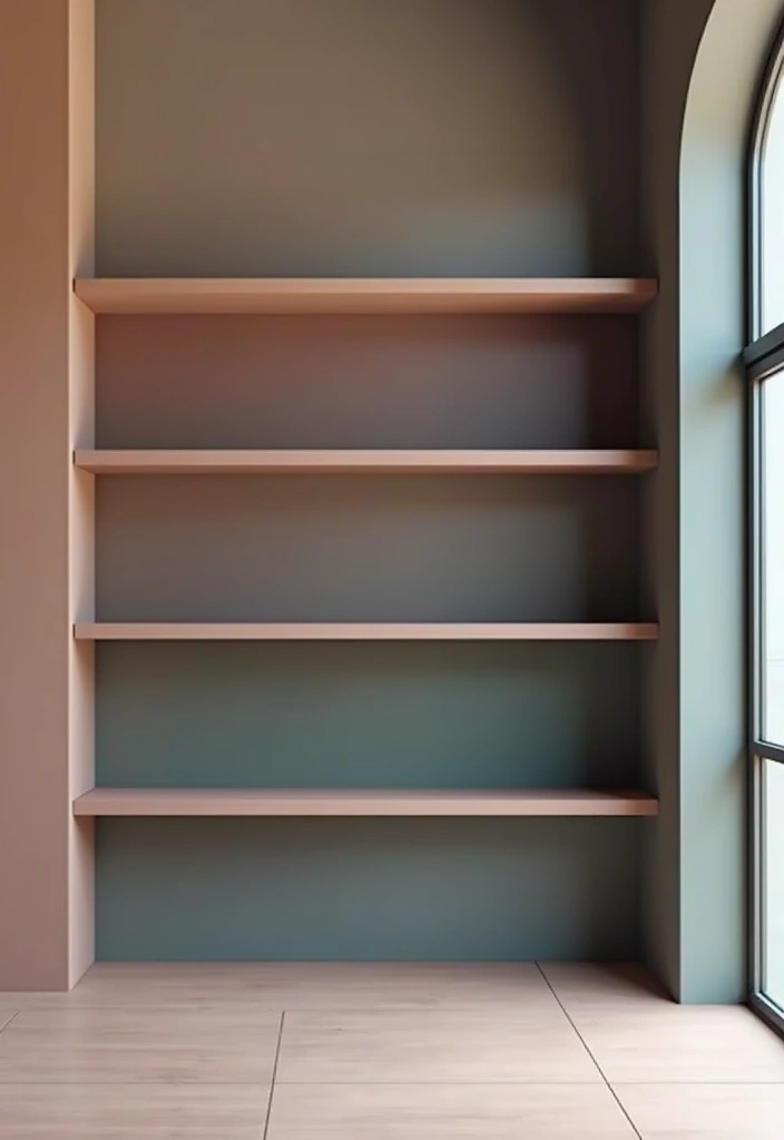 25+ DIY Shelf Painting Ideas for Easy Home Upgrades - 14. Monochromatic Madness