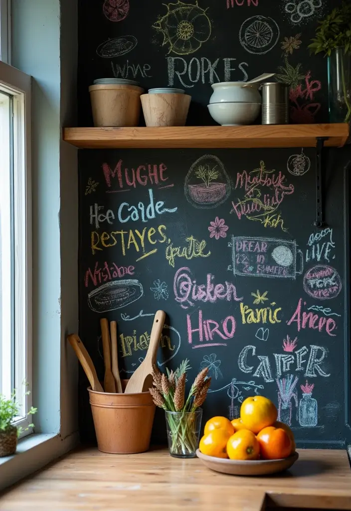 25+ DIY Shelf Painting Ideas for Easy Home Upgrades - 2. Chalkboard Finish