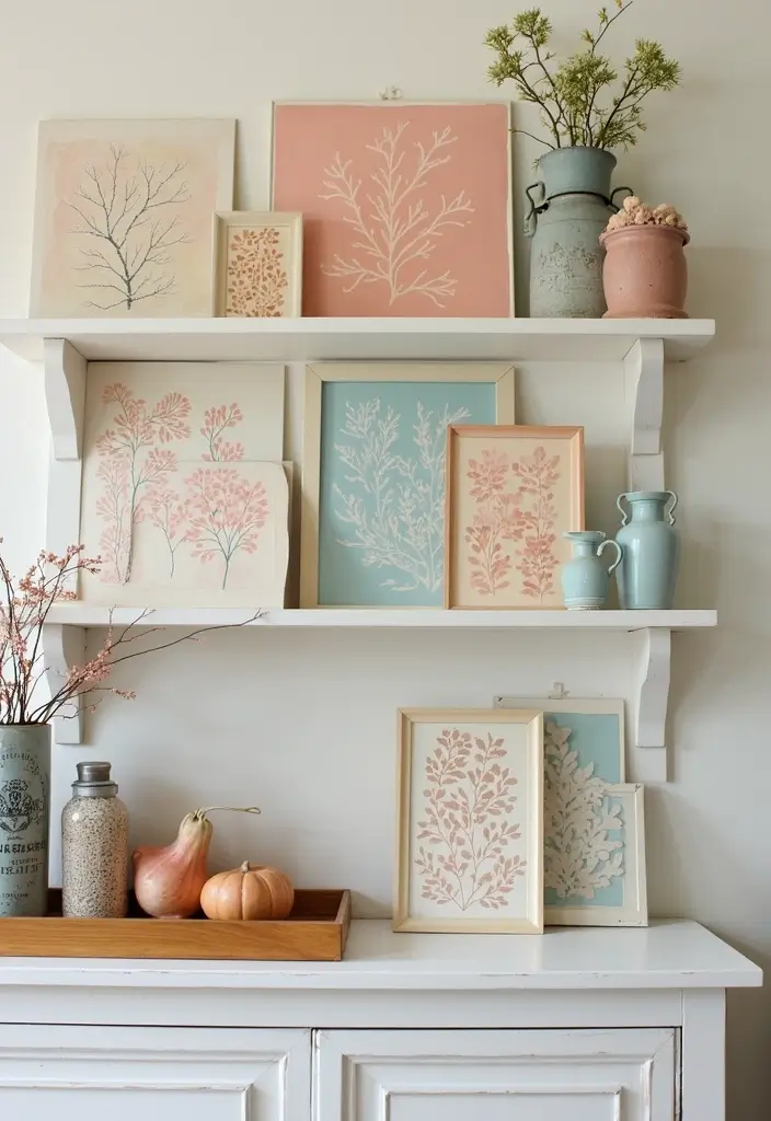 25+ DIY Shelf Painting Ideas for Easy Home Upgrades - 3. Stenciled Patterns