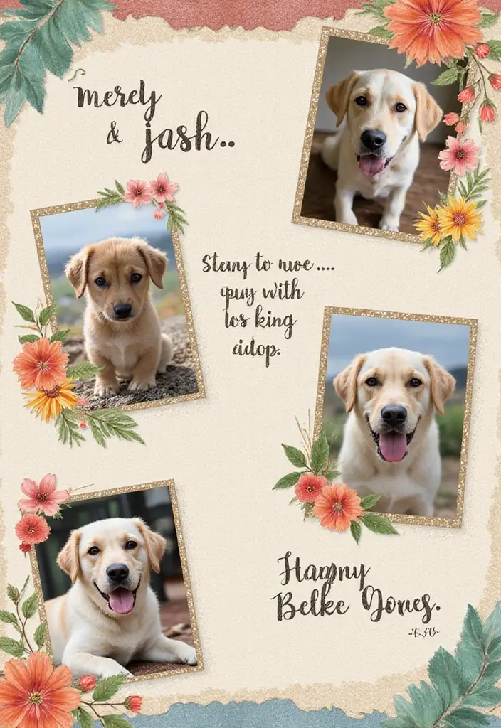 25+ Dog Scrapbook Ideas to Celebrate Your Furry Friend - 11. Personalized Dog Quote Pages