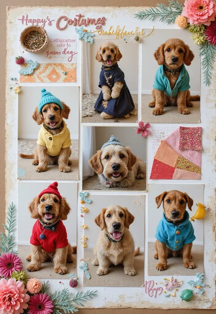 25+ Dog Scrapbook Ideas to Celebrate Your Furry Friend - 12. Fun with Costumes