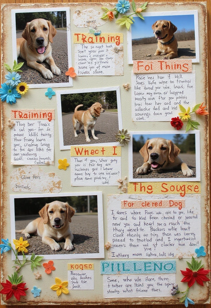 25+ Dog Scrapbook Ideas to Celebrate Your Furry Friend - 18. Training Progress Pages