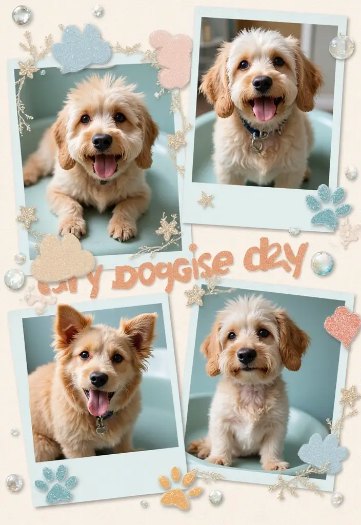 25+ Dog Scrapbook Ideas to Celebrate Your Furry Friend - 20. Doggie Spa Day