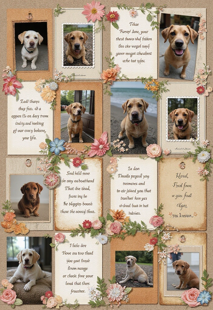 25+ Dog Scrapbook Ideas to Celebrate Your Furry Friend - 24. Memory Pages