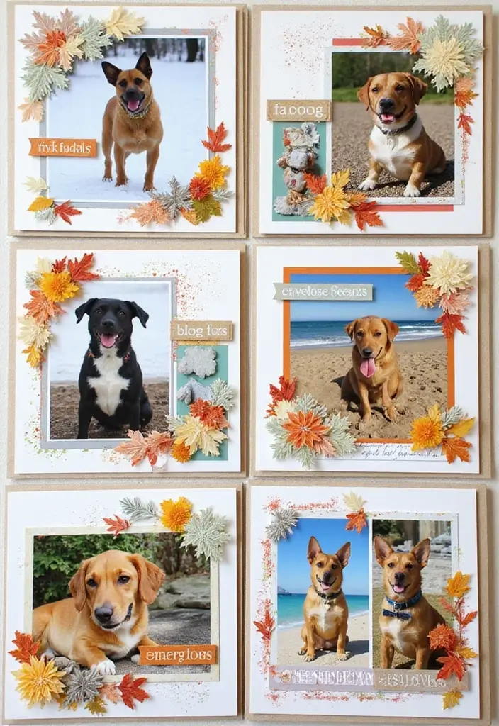25+ Dog Scrapbook Ideas to Celebrate Your Furry Friend - 7. Seasonal Fun Pages