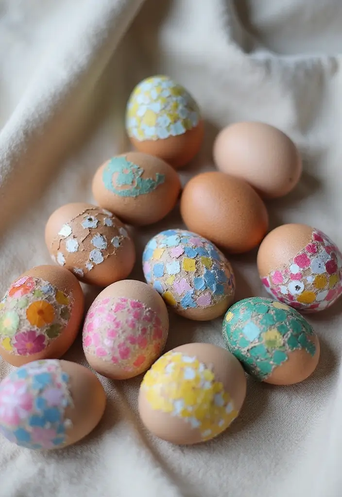 25+ Easter Egg Painting Ideas for a Fun Holiday Craft - 11. Eggshell Mosaic